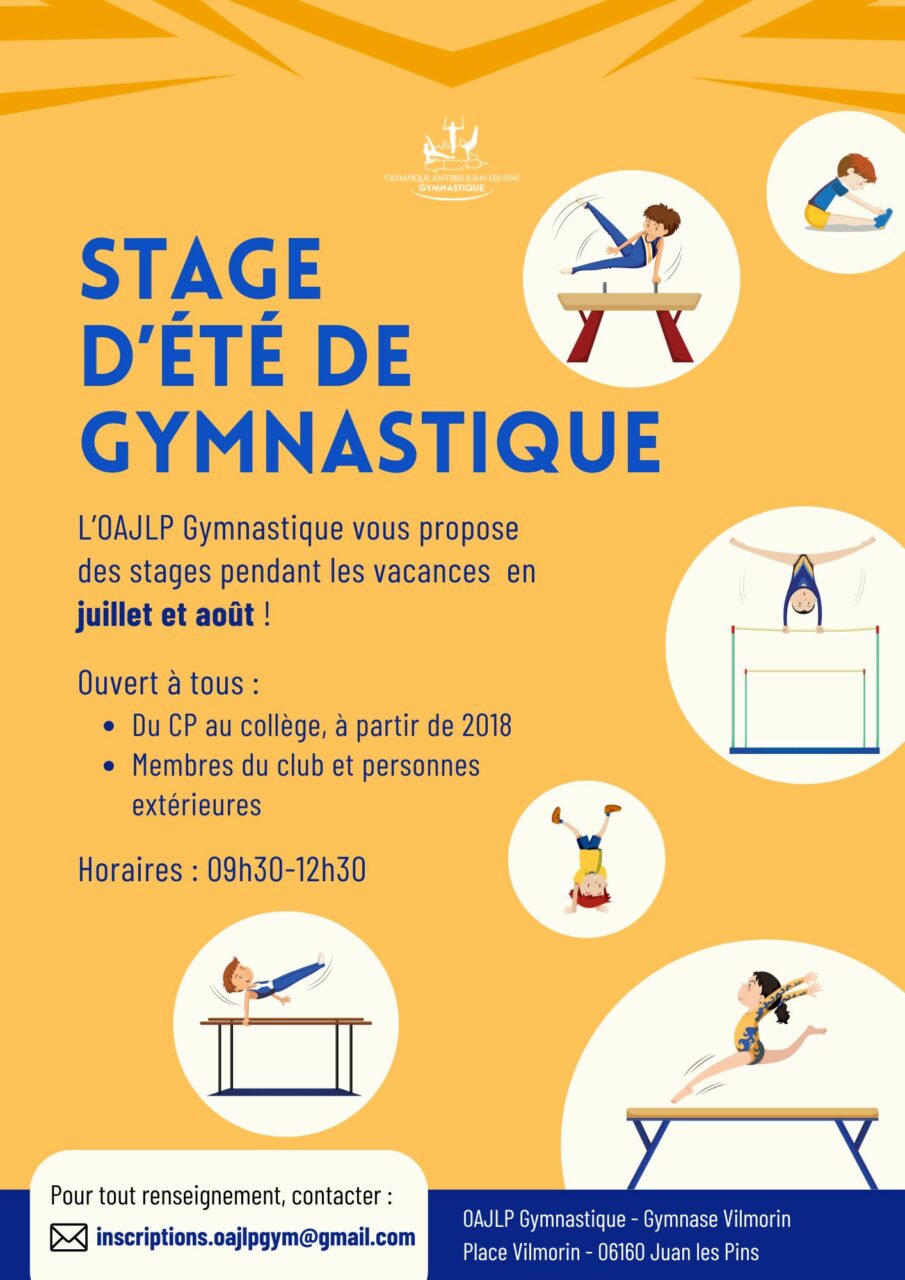 Stage d'été de gymnastique à Juan Les Pins